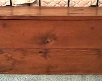 Low wooden chest