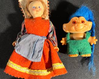 Swiss doll, vintage troll doll