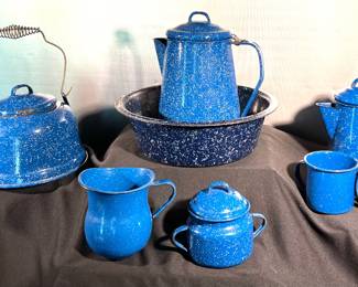 Vintage enamelware, graniteware
