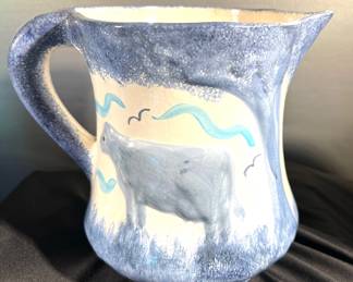 Hand painted Cash Family 1945 pitcher, Tennessee. 