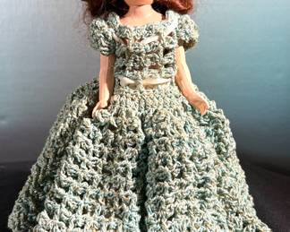 Period doll crocheted dress