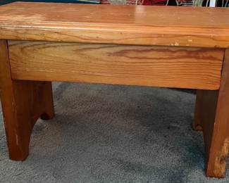 Heavy wooden stool
