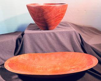 Handturned Sycamore bowl, Canoe or dough bowl wooden pieces