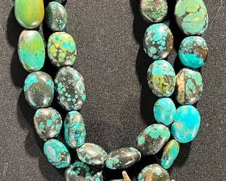 Double strand turquoise necklace