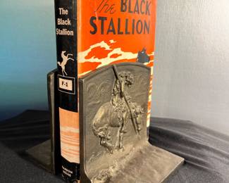 Brass Battle of Wounded Knee bookends - pair
