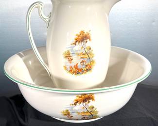 English pitcher and bowl