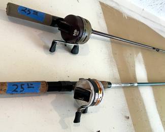 Two fishing rods- one Zebco