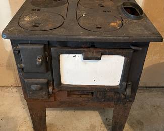 Antique cast iron wood cookstove