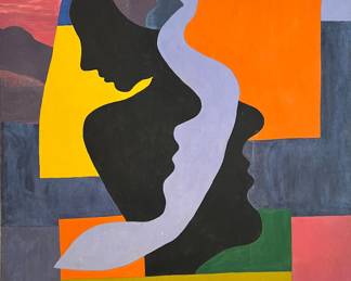 Large cubist style painting
