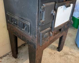Side view of stove