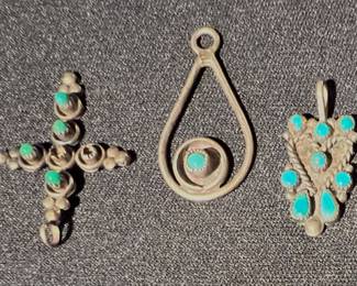 Turquoise charms pendants