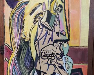 Picasso style paint on paper