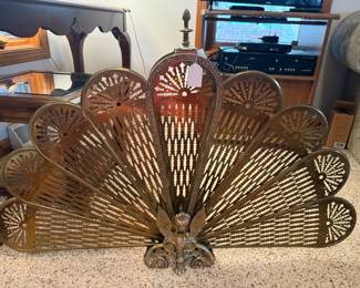 Brass fireplace screen 