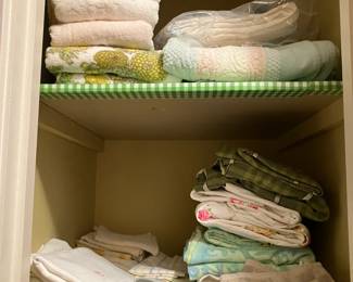 assorted towels and linens