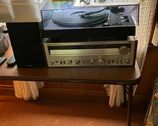 Turntable, receiver, speakers