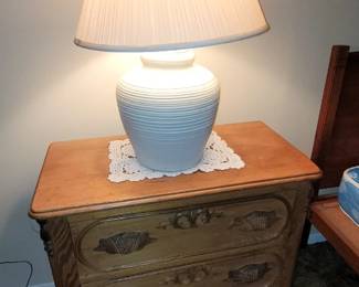 Night stand and lamp