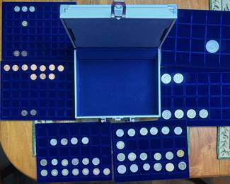 Coin case with six trays contents included.