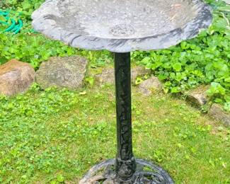 Cast iron bird bath
