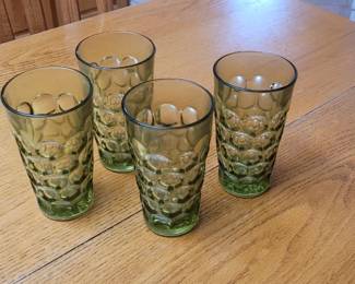 Green thumbprint glasses