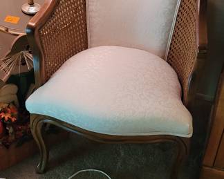 Pair of French Provincial Cane Barrel Chairs