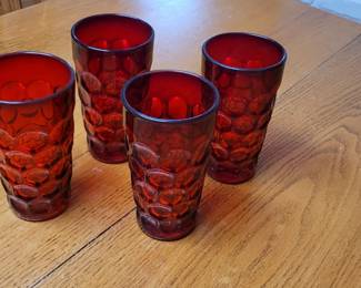 Red thumbprint glasses
