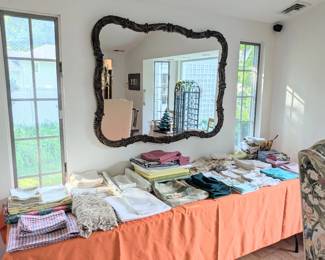 Linens and Mirror