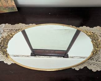Golden Mirror Tray