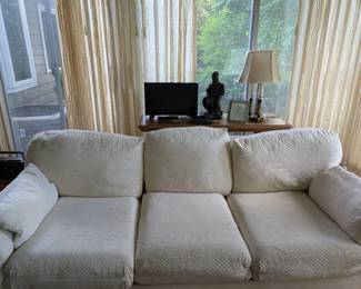 White Fabric Couch, Sun Room