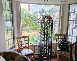 Wine Holder and Set of 2 Chairs