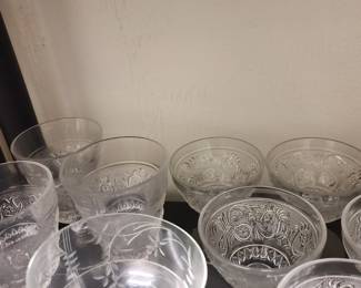 Various glasses, serving