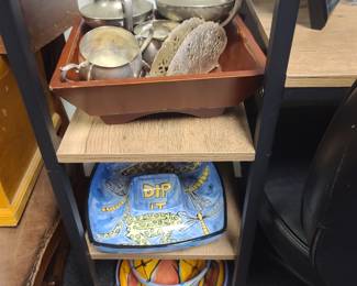 Misc Serving Dishes, Silver/Silver Plated Sugar/Creamer, Napkin Holder