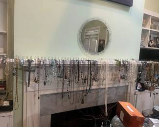 Large variety of jewelry; vintage necklaces, costume jewelry, earrings and bracelets