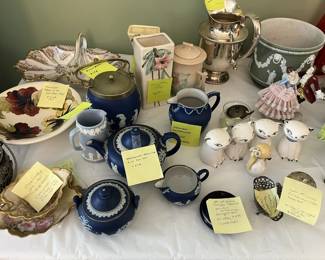antique china/dishware/silver