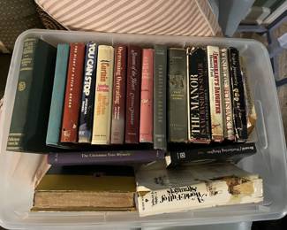 small selection of the many books available—can add more photos upon request! "Steam and Gas Engineering", The Diary of David S. Kogan", Agatha Christie novel, "Wuthering Heights", etc