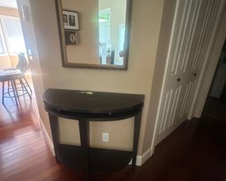 Entry table and wall mirror