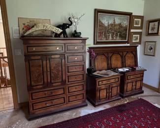 4 piece Asian inspired Stanley bedroom set