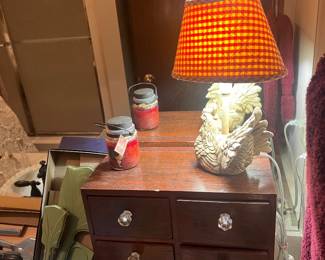 Small jewelry box in the bathroom.