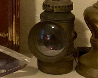 Antique miners brass lamp from Scotland 