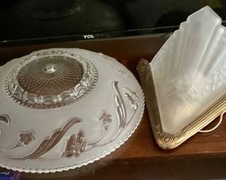 Light shade, diamond shaped wall sconce
