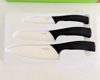 111 ShenzhenKnives3PieceWhiteCeramicKnifeSet