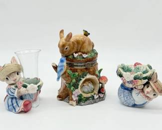 106 DecorativeBunnyRabbitFigurines