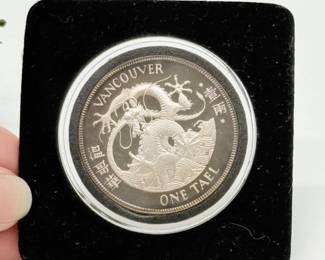 60 1990SunshineMiningCompanyOneTaelSilverProofCoin