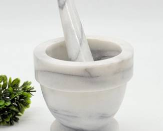 81 WhiteMarblePestleSet