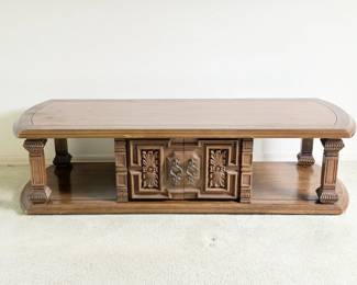 31 WoodenCoffeeTablewSlidingDoorsforStorage