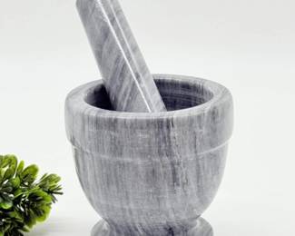153 GrayMarblePestleSet
