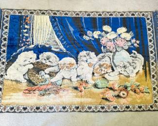 135 VintageWallRugwKittens