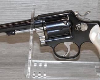 Smith & Wesson 38 Revolver Model 10-5 SN D905373 Nickel plated Crane & Ejector rod, Hammer, Trigger and Cylinder release w/ 5" barrel, w/ 2 speed loaders 1981 **ATF LAWS APPLY**
