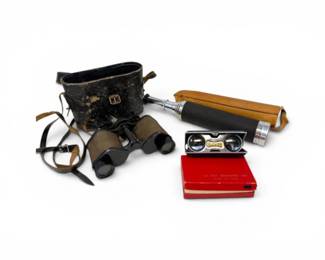 142 VintageBinocularsTelescopeButterflyOperaGlassesCollection