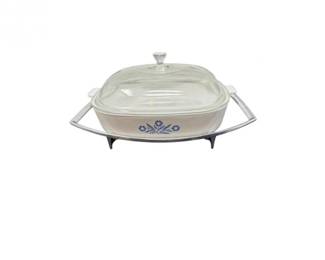 163 VintageCorningWareCornflowerBlueCasserolewTrivet