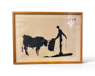 54 VintagePicassoTheBullfight1959FramedPosterPrint